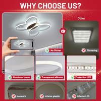 Plafonnier LED intelligent moderne et élégant, de haute qualité, avec télécommande, en aluminium et fer, en forme de papillon, pour chambre d'enfant, à intensité variable