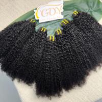 Lots de Cheveux Humains Afro Crépus Bouclés 12A, 100% Cheveux Humains Vierges Bruts Vietnamiens Non Traités en Gros, Tissage Bouclé 4B 4C