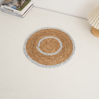 Sous-verre rond en rotin naturel, résistant à la chaleur, écologique, 30 cm, moderne, minimaliste, fait main, antidérapant, durable