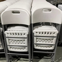 Chaises pliantes en plastique robustes, légères et durables en HDPE pour jardin, extérieur, fêtes et événements, vente en gros
