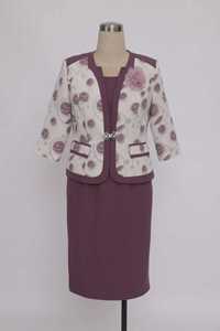 Robe de cérémonie élégante blanche mi-longue à motif floral pour femme, col rond, grande taille, coupe classique Geenlinm, simple, taille XL, service OEM - Product Image 3