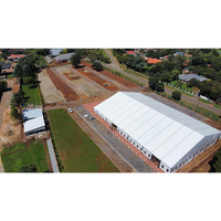 Tente de réception certifiée CE avec structure en aluminium pour mariages de luxe et entrepôts industriels, tente en PVC imperméable