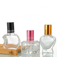 Flacon de parfum vide en verre de luxe, design spécial en forme de rose, 5 ml, 10 ml, rechargeable, vaporisateur de parfum, flacons à bille