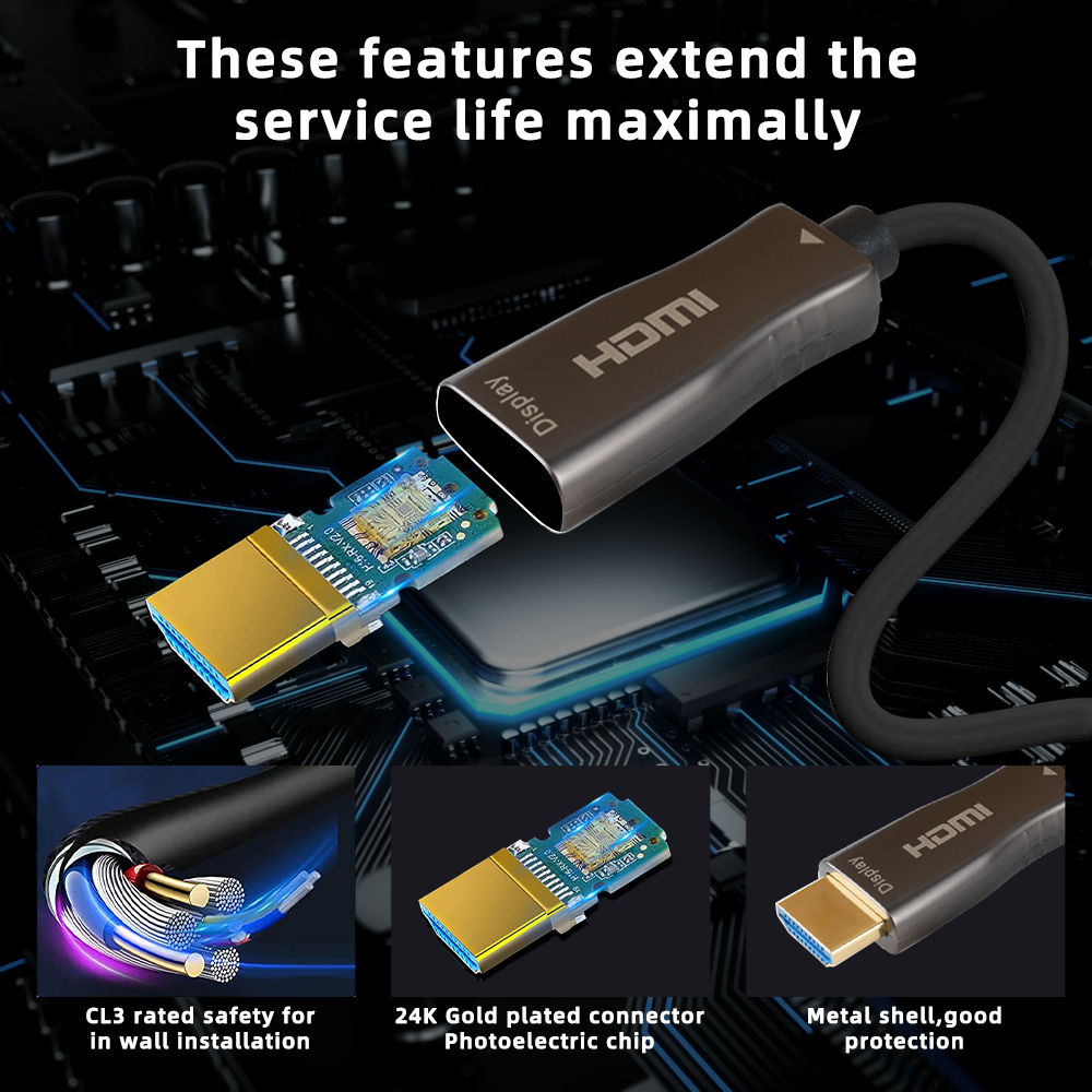 Персонализированный мультимедийный 8K активный оптический кабель AOC 8K HDMI кабель