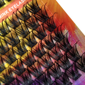 Faux cils en grappe segmentée à grande capacité, 14 rangées, pour application individuelle, cils 3D volumineux et bouclés, pour salon et DIY - Product Image 2