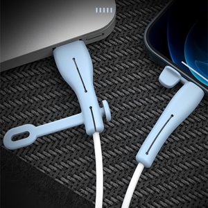 2025 vente chaude adaptée à <span class=keywords><strong>Apple</strong></span> câble de charge étui de protection en Silicone USB ligne de données protecteur en Silicone pour Android - Product Image 6