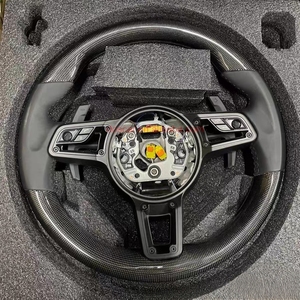 Volant de voiture à cadre en Alcantara et Rivet noir tout rouge personnalisé pour DOS <span class=keywords><strong>Macan</strong></span> 95B <span class=keywords><strong>S</strong></span> <span class=keywords><strong>Turbo</strong></span> GTS 2014 à <span class=keywords><strong>2023</strong></span> - Product Image 2