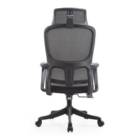 Chaise de bureau ergonomique contemporaine en maille, dossier haut, soutien lombaire réglable avec appui-tête, chaise de travail pour hôpital