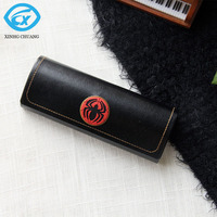 Étui à lunettes de luxe portable en cuir PU fait main, rigide, en métal, motif dessin animé pour enfants