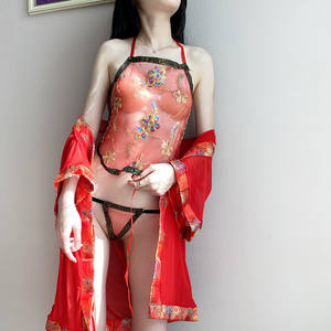 सेक्सी लिंगरी अंडरवियर फैशन महिलाओं पारदर्शी शुद्ध धागा कढ़ाई चीनी-शैली की छाती - Product Image 4