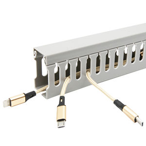 Conducto de dedo de ranura abierta para escritorio, bandeja de gestión de Cable de Raceway, YORH-PEEO, venta directa de fábrica, PXC - Product Image 1