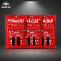 Couverture anti-feu 1,8*1,8m, sac de rangement Oxford pliable pratique pour une intervention rapide en cas d'incendie dans la restauration et l'atelier