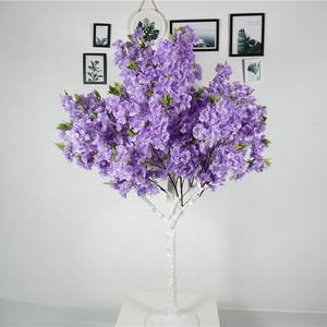 Artificielle sakura fleurs branches rouge bleu pour le mariage cerise arbre <span class=keywords><strong>pourpre</strong></span> japonais 1.5m cerise blossom arbre - Product Image 1