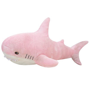 Almohada de tiburón de peluche de juguete Gran muñeco de tiburón blanco Tiburón Tigre muñeco largo cojín con piernas para dormir para calmar a la niña - Product Image 6