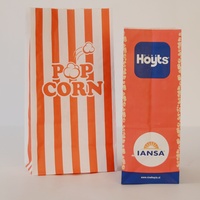 Sacs en papier kraft recyclé imprimés flexo, résistants à la graisse et compatibles micro-ondes, pour pop-corn, vente en gros