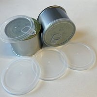Capuchon en plastique PET transparent de 55 mm pour canettes de soda/boissons gazeuses de 100 ml, écologique, durable, anti-fuite, recyclable