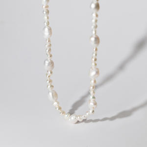 สร้อยคอเงินแท้ S925 สำหรับผู้หญิง สไตล์เกาหลี ประดับมุก พร้อมสร้อยคอแบบเรียบง่าย สลักชื่อได้ รุ่น D3444 - Product Image 2