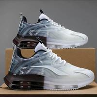 Chaussures de course pour hommes et chaussures d'hiver, conçues pour la taille moyenne, avec empeigne en mesh et coussin d'air.
