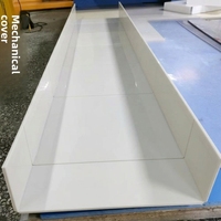 Plaques en plastique PP/PVC/ABS/PET transparentes, étanches, résistantes à l'huile, pliage personnalisé en forme de L, en forme de U, couvercles mécaniques, avertissement