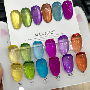 AILANUO High Pigment Glaze 6 Colors Jelly Gel Polish Set Hema Free Vegan Neon Pure clear Jelly Colors Gel Polish <b>Nail</b> Supplier - Product Image 5