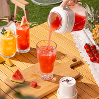 Persoonlijke draagbare blender met hoge snelheid voor shakes en smoothies, USB oplaadbare mini-sapcentrifuge beker met Type-C aansluiting voor thuis, kantoor en kamperen