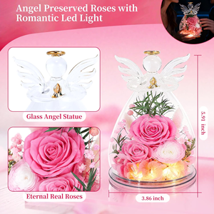 Rose éternelle en verre en 22 couleurs pour la personne aimée, la petite amie, la femme et l'enfant, la bien-aimée, les mariages, les anniversaires et les cadeaux de la Saint-Valentin - Product Image 3