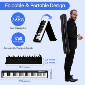 TERENCE X88C Piano professionnel Bluetooth rechargeable <span class=keywords><strong>MIDI</strong></span> pondéré Standard 88 notes pour enfants étudiant pratique à domicile - Product Image 3