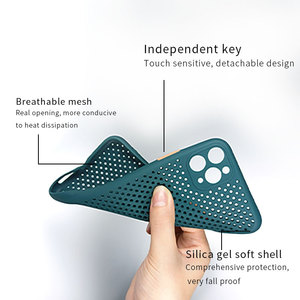 Lỗ tổ ong tiêu tan nhiệt 1.6mm TPU điện thoại di động Trường hợp cover quay lại cho TECNO pouvoir 4 Pro Camon 15 16 Spark 6 điện thoại trường hợp - Product Image 6