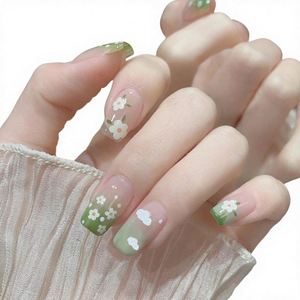 Uñas Postizas Francesas de Fábrica OEM, 30 Piezas/Caja, Uñas Acrílicas de Larga Duración, Resistentes al Agua, Diseño Cuadrado, Color Rosa Nude, Uñas Francesas a Presión - Product Image 2