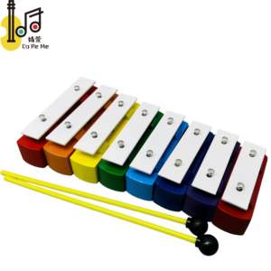 <span class=keywords><strong>Xilófono</strong></span> de base de color madera con 8 barras de aluminio Juego de instrumentos musicales para principiantes musicales Presente tocar buenas canciones Escuela en casa - Product Image 6
