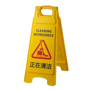 Standing Plastic cleaning in progress Signs Stand Up Board for Hotel/bulidings