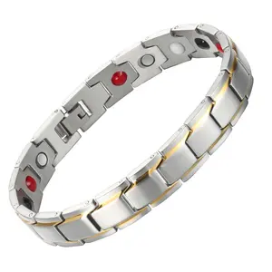 Bijoux biomagnétiques Bracelets d'arthrite en or et en argent meilleur Bracelet magnétique ebay pour dormir