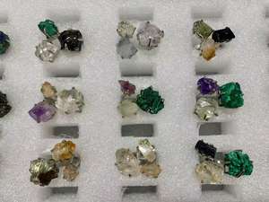 Оптовая продажа, высокое качество, натуральные целебные кристаллические кольца, смешанные необработанные каменные кольца для подарка - Product Image 2