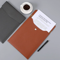 Carpeta de Archivos de Cuero PU de Calidad, Personalizada, Impermeable, Tamaño A4, con Cierre Magnético, para Documentos y Información Empresarial