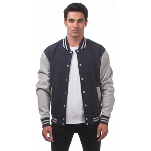 Veste de baseball personnalisée de haute qualité en chenille verte vintage, coupe-vent, écologique, pour hommes, style hip-hop - Product Image 1