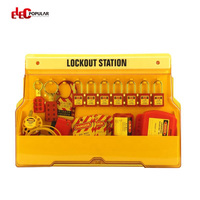 Poste d'étiquetage de verrouillage de cadenas de sécurité mural Elecpopular avec couvercle transparent anti-poussière et 8 clips