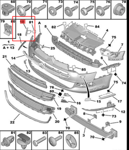 Pièces d'origine C5 Clip de maintien de barre avant pour Peugeot <span class=keywords><strong>407</strong></span> 607 Citroën C5 OE 742139 ZQ92359080 - Product Image 2