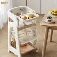 Chaise d'éveil moderne pliable en PEHD pour enfants, réglable sur 2 niveaux, avec ceinture de sécurité et roulettes pivotantes, pour enfants de 6 mois à 12 ans