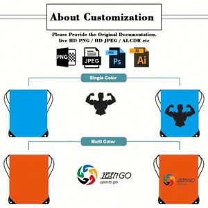 Sacs à cordon promotionnels en polyester personnalisés à faible MOQ, vente en gros, sacs promotionnels en polyester bon marché - Product Image 3