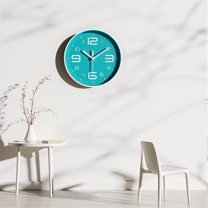 Orologio <span class=keywords><strong>da</strong></span> <span class=keywords><strong>Parete</strong></span> Bianco <span class=keywords><strong>con</strong></span> Cornice Verde Acqua, <span class=keywords><strong>Numeri</strong></span> <span class=keywords><strong>Grandi</strong></span> per Cucina, Sala <span class=keywords><strong>da</strong></span> Pranzo, Arredamento Casa, Regalo, Scelta Popolare, Movimento al Quarzo Silenzioso, Facile <span class=keywords><strong>da</strong></span> Montare - Product Image 2