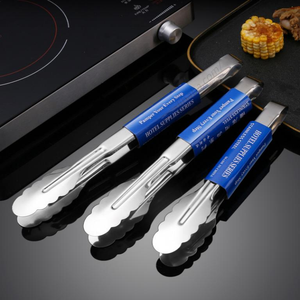 Pince de barbecue en acier inoxydable SYH409, outil de cuisine exquis, anti-brûlure, pour aliments, pince à pain allongée, vente en gros - Product Image 1