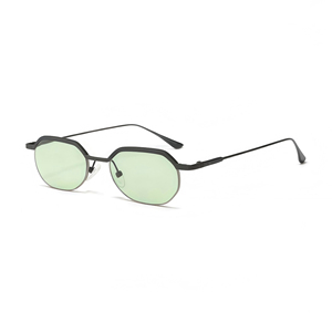 U-<strong>TOP</strong> Custom Logo Hot Selling High Quality Sun <strong>Glasses</strong> for Men &amp; Women Metal Design Half Rim New Retro Small Frame Sunglasses - Product Image 4