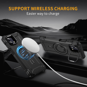 Étui de téléphone robuste avec béquille métallique pour appareil photo et charge sans fil pour Motorola Moto <span class=keywords><strong>G</strong></span> 5G 2024 2023 <span class=keywords><strong>G</strong></span> Play 2024 5G <span class=keywords><strong>G</strong></span> Stylus - Product Image 6