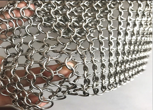Stainless Steel Wire Woven Ring Chainmail <b>Curtain</b> with Bending & Cutting Services - Product Image 2