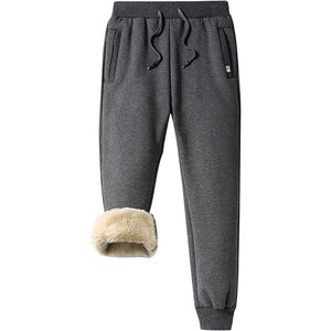 Men's Fleece <b>Sherpa</b> <b>Lined</b> Sweat Pants Winter Elastic Waist <b>Joggers</b> Active Running Pants Moisture Wicking - Product Image 1
