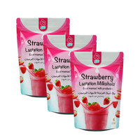 Sachet refermable personnalisé pour mélange de crêpes et gaufres en poudre 300g, emballage pour poudre de milkshake chocolat/fruits