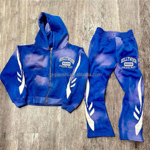 <span class=keywords><strong>Pantaloni</strong></span> della tuta da Jogging personalizzati e Set di felpa Casual Unisex 2 pezzi Set di tute e <span class=keywords><strong>pantaloni</strong></span> impilati con Zip - Product Image 3