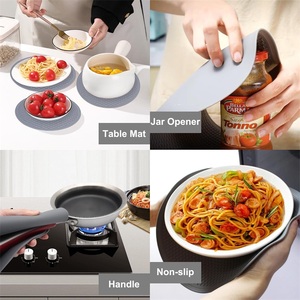 Çoklu fonksiyon <span class=keywords><strong>Anti</strong></span> kayma silikon tutacak isıya dayanıklı silikon Trivet paspaslar mutfak için drenaj pedi - Product Image 5