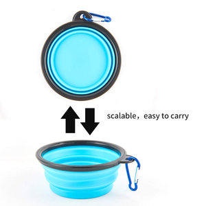 Portable Foldable Eco-friendly Silicone Rounded Small Lightweight 60g Manual Dog Holding Bowl Travel Outdoor Use Pets Wholesale - Product Image 3