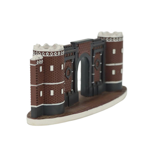 Resina personalizzata 3D stile cinese antica costruzione difesa militare città grande cancello blocco modello per la raccolta - Product Image 5